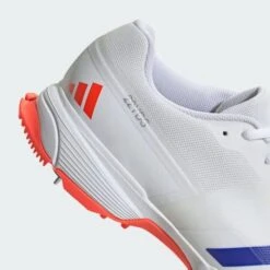 2024 Adidas 22YDS Full Spike Cricket Shoes - White/Blue/Red -Cricket Sales Store 22yds shoes white ig6752 41 detail
