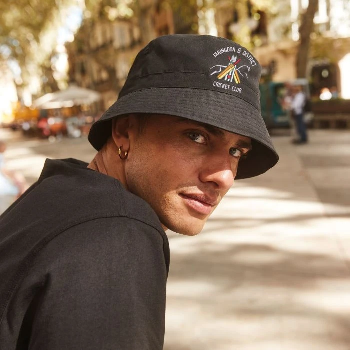 Bucket Hat With Club Badge - Navy 2 Bucket Hat With Club Badge - Navy - Image 2