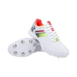 2023 Kookaburra KC 2.0 Spike Cricket Shoes - White/Red/Yellow -Cricket Sales Store 3r2314 kc2.0 red yellow spike hero 1