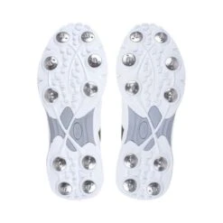 2023 Kookaburra KC 2.0 Spike Cricket Shoes - White/Red/Yellow -Cricket Sales Store 3r2314 kc2.0 red yellow spike sole 1