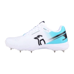2024 Kookaburra KC 3.0 Spike Cricket Shoes - White/Aqua -Cricket Sales Store 3r2415 kc 3.0 spike outside 1
