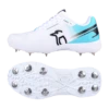 2024 Kookaburra KC 3.0 Spike Cricket Shoes - White/Aqua