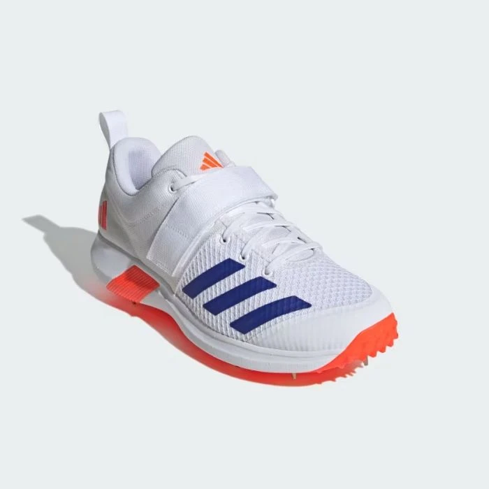 2024 Adidas Adipower Vector 20 Cricket Shoes - White/Blue/Red 4 2024 Adidas Adipower Vector 20 Cricket Shoes - White/Blue/Red - Image 4