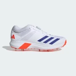 2024 Adidas AdiPower Vector Mid 20 Bowling Cricket Shoes - White/Blue/Red -Cricket Sales Store adipower vector mid 20 shoes white ig6749 01 standard
