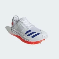 2024 Adidas Howzat Spike 20 Cricket Shoes - White/Blue/Red -Cricket Sales Store howzat spike 20 shoes white ig6753 04 standard