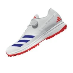 2024 Adidas 22YDS SL22 Boost Cricket Shoes - White/Blue/Red -Cricket Sales Store ig6751 2 footwear zip turntable 3d 1 white
