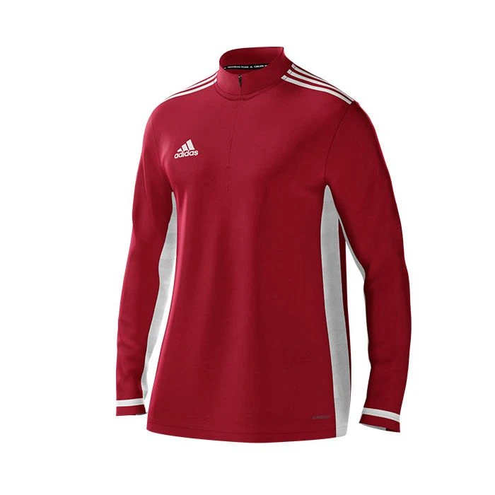 Adidas Red 1/4 Zip Sports Training Top Jersey 1 Adidas Red 1/4 Zip Sports Training Top Jersey