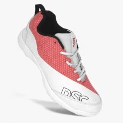 2024 DSC RIGOR X JUNIOR RUBBER CRICKET SHOES - WHITE/RED -Cricket Sales Store rigor x cricket shoes white red 2