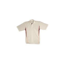 Proskins Melbourne Short Sleeved Cricket Shirt - White/Maroon
