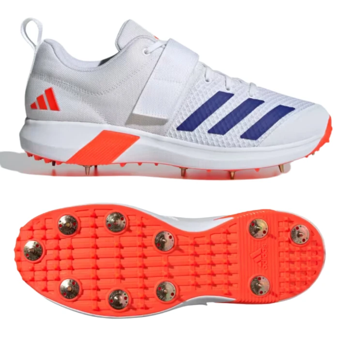 2024 Adidas Adipower Vector 20 Cricket Shoes - White/Blue/Red 1 2024 Adidas Adipower Vector 20 Cricket Shoes - White/Blue/Red